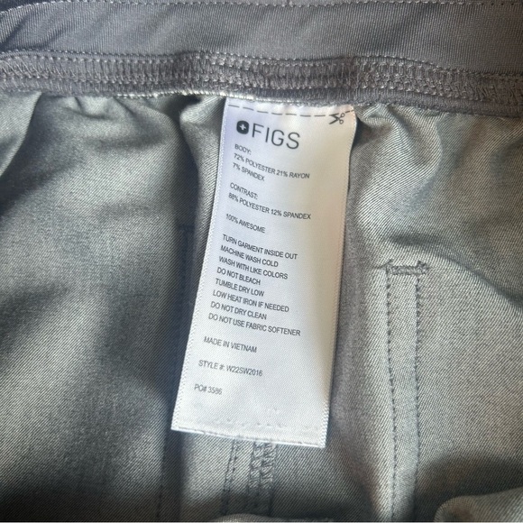 FIGS Technical Collection Livingston Scrub Pants 31" Gray Womens Small S - Picture 3 of 8
